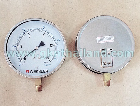 "WEKSLER" Pressure gauge Model : EA142M 0-15 psi & 0-1 kg/cm2